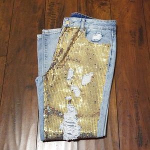 Sequined Jeans
